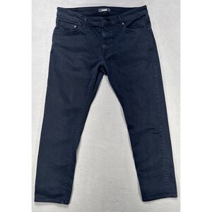 Mavi Jake Jeans Mens Size 36x30 (36x28) Black Stretch Straight Leg Preppy Chino‎